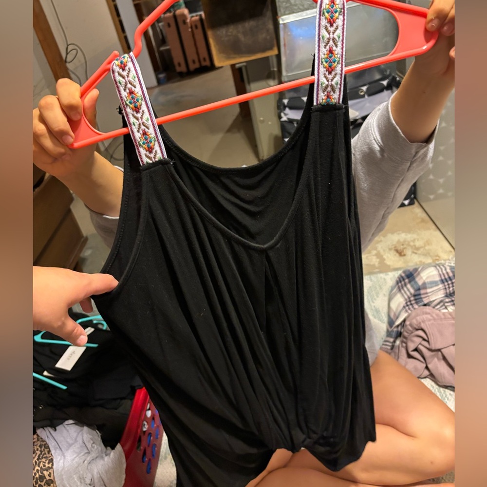 Black tank top